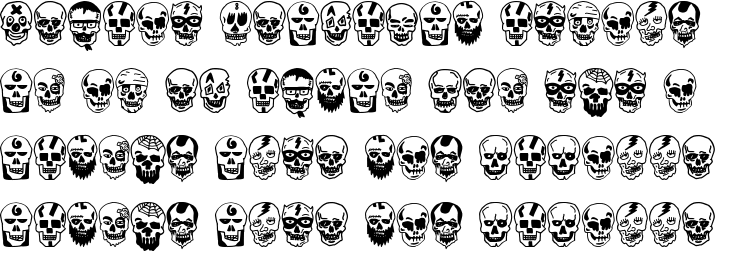`Skulls Party Icons Regular` Preview