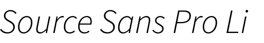 `Source Sans Pro Light Italic` Preview