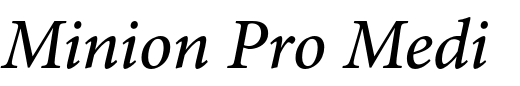 `Minion Pro Medium Italic` Preview