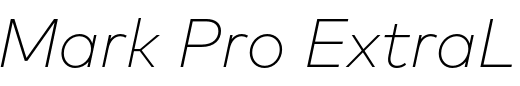 `Mark Pro ExtraLight Italic` Preview