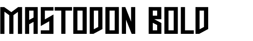 `Mastodon Bold` Preview