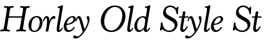 `Horley Old Style Std Italic` Preview