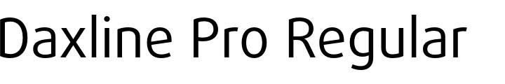 `Daxline Pro Regular` Preview