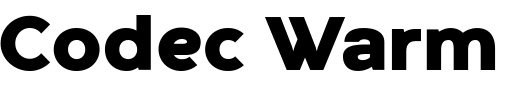 `Codec Warm Logo Bold` Preview