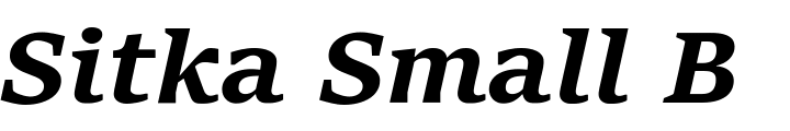 `Sitka Small Bold Italic` Preview