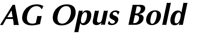 `AG Opus Bold Oblique` Preview