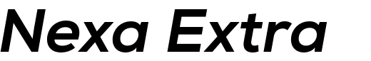 `Nexa ExtraBold Italic` Preview
