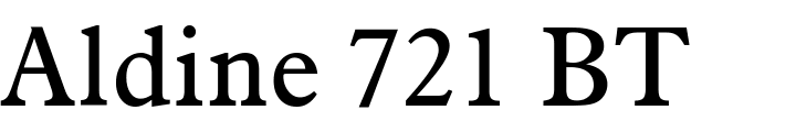 `Aldine 721 BT Roman` Preview