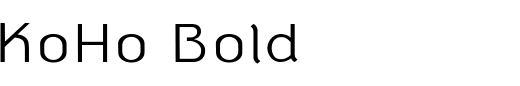 `KoHo Bold` Preview