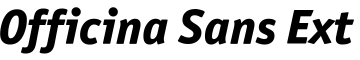 `Officina Sans ExtraBold Italic OS` Preview