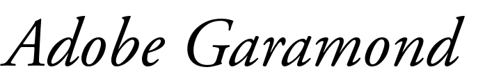 `Adobe Garamond Pro Italic` Preview