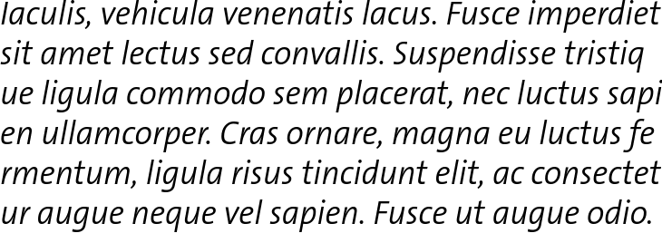 `The Sans B4 SemiLight Italic` Preview