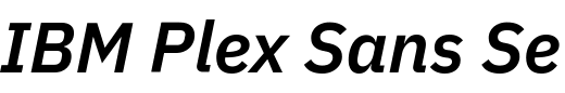 `IBM Plex Sans Semi Bold italic` Preview