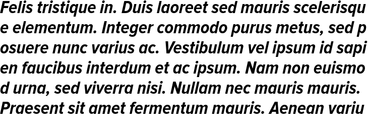 `Proxima Nova Condensed Bold Italic` Preview