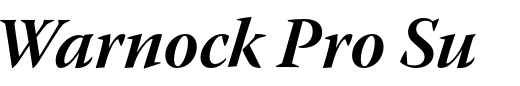 `Warnock Pro SubHead Bold Italic` Preview