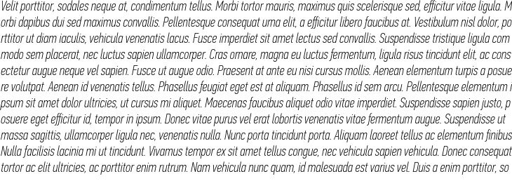 `PF Din Text Pro Thin Italic Compressed` Preview