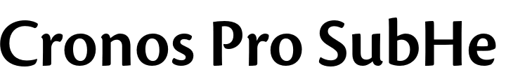 `Cronos Pro SubHead SemiBold` Preview