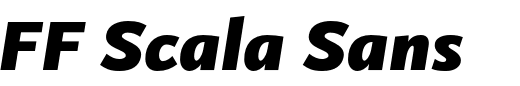 `FF Scala Sans Black Italic` Preview