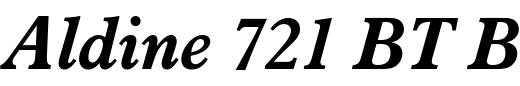 `Aldine 721 BT Bold Italic` Preview
