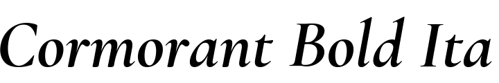 `Cormorant Bold Italic` Preview