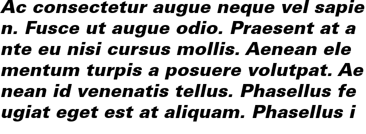 `Univers Black Oblique` Preview