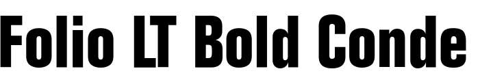 `Folio LT Bold Condensed` Preview