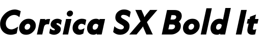 `Corsica SX Bold Italic` Preview