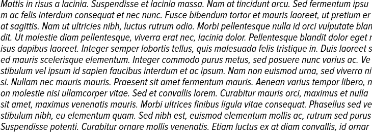 `Proxima Nova Condensed Italic` Preview
