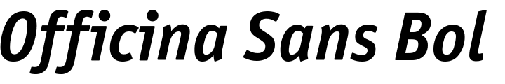 `Officina Sans Bold Italic` Preview
