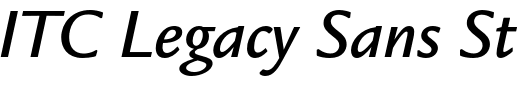 `ITC Legacy Sans Std Medium Italic` Preview