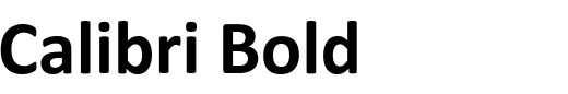 `Calibri Bold` Preview