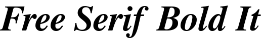 `Free Serif Bold Italic` Preview