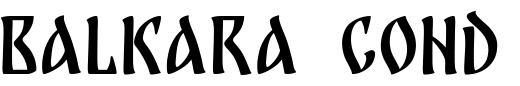 `Balkara Condensed Regular` Preview