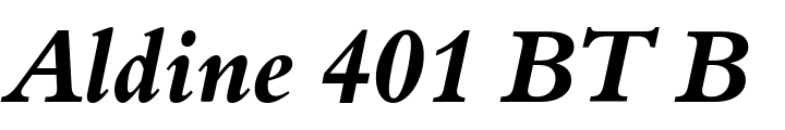 `Aldine 401 BT Bold Italic` Preview