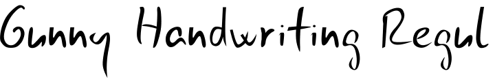`Gunny Handwriting Regular` Preview