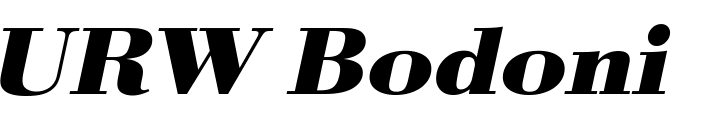 `URW Bodoni T ExtraWide Bold Oblique` Preview