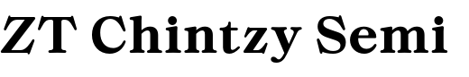 `ZT Chintzy Semi Bold` Preview
