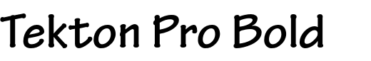 `Tekton Pro Bold` Preview