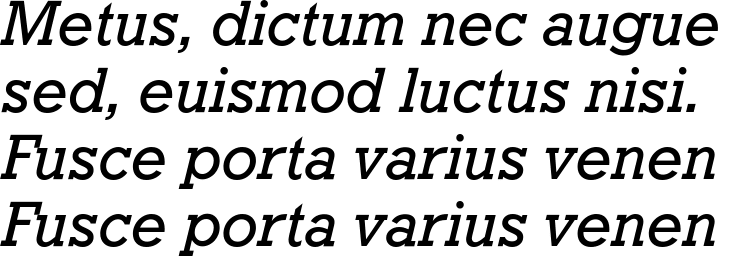 `Geometric Slabserif 712 Medium Italic` Preview