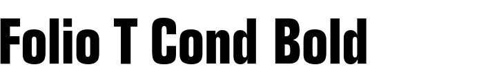`Folio T Cond Bold` Preview