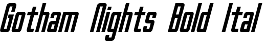 `Gotham Nights Bold Italic` Preview