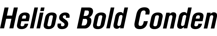 `Helios Bold Condensed Oblique` Preview