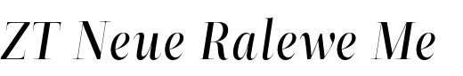 `ZT Neue Ralewe Medium Italic` Preview