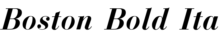 `Boston Bold Italic` Preview