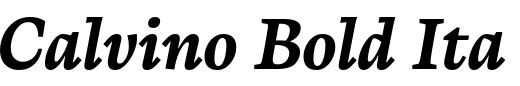 `Calvino Bold Italic` Preview
