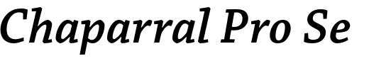 `Chaparral Pro SemiBold Italic` Preview