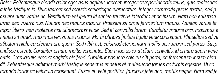 `PF DIN Text Pro Light Italic Condensed` Preview