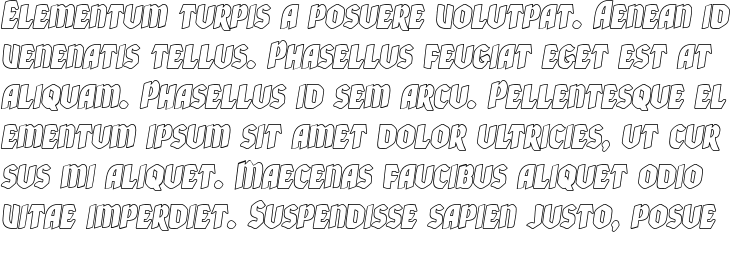 `Xmas Xpress Outline Italic` Preview