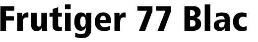 `Frutiger 77 Black Condensed` Preview