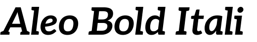 `Aleo Bold Italic` Preview